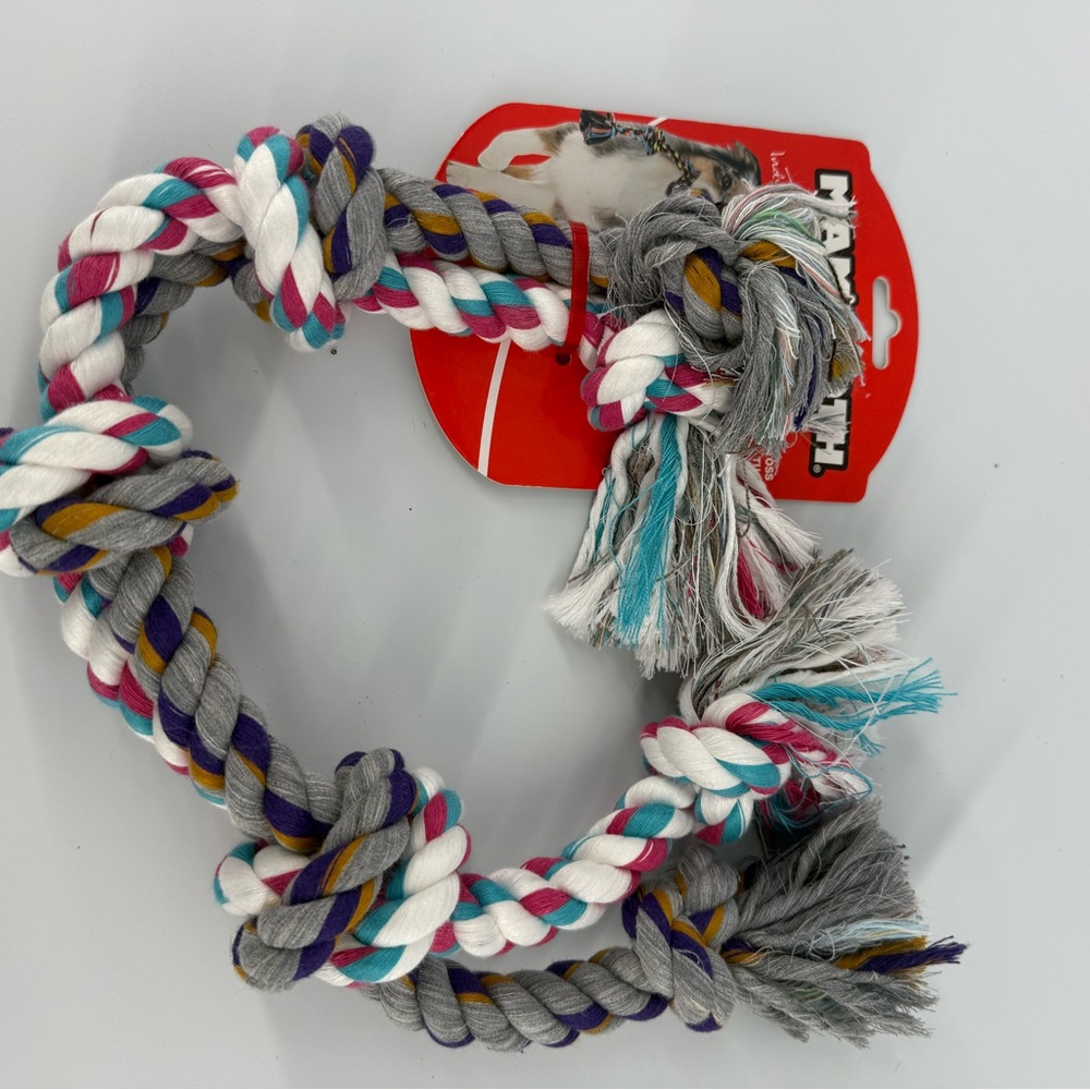 Mammoth Flossy Chews Double Rope Tug Premium Cotton-Poly Tug Toy Dogs 20" New